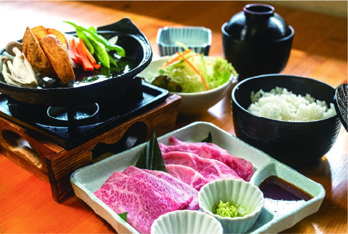 A5ランク飛騨牛&飛騨豚の鉄板焼き御膳